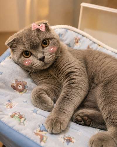 Scottish kedi acil geçici veya ömürlük yuva fotoğraf