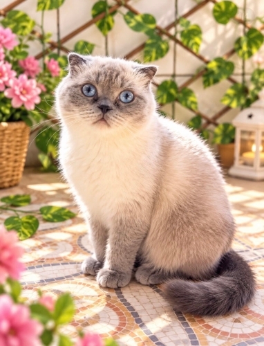 Scottish Blue Point prenses ömürlük yuvasını arıyor fotoğraf