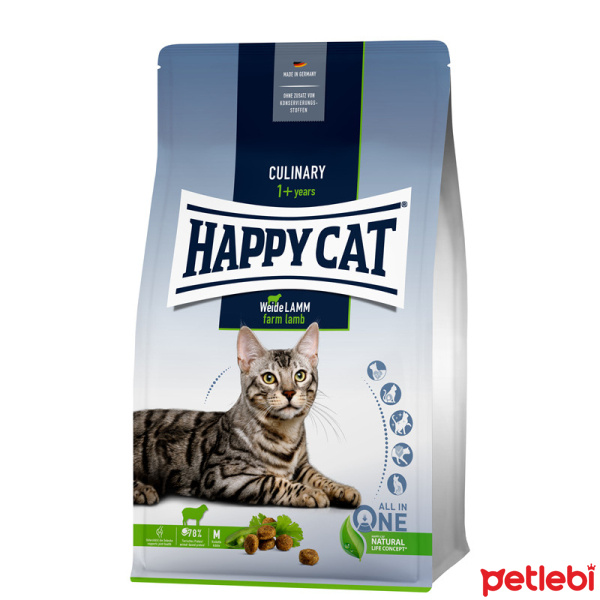 Happy Cat Culinary Weide Lamm Kuzu Etli Yetişkin Kedi Maması 10kg