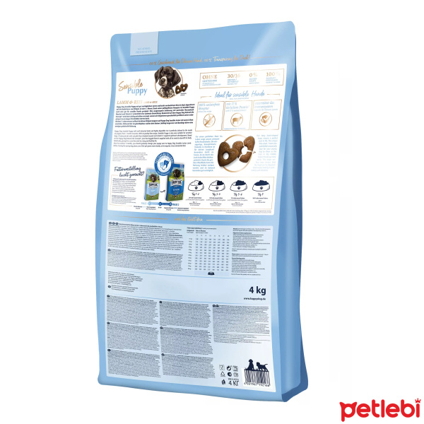 Happy Dog Sensible Puppy Hassas Köpekler İçin Kuzu Etli ve Pirinçli Yavru Köpek Maması 4kg