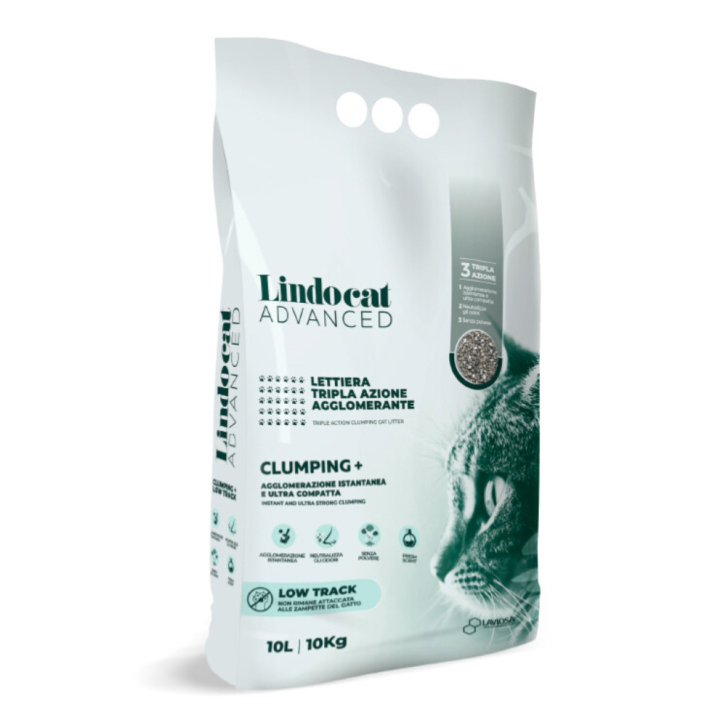Lindocat Advanced Pati İzi Bırakmayan Ekstra Topaklanan Bentonit Kedi Kumu 10lt