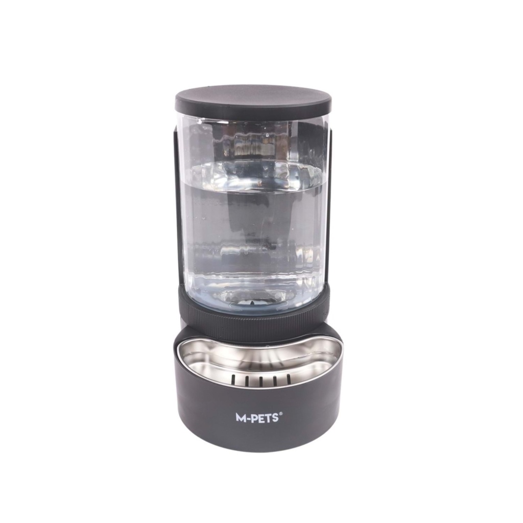 M-Pets Duplo Kedi ve Köpekler için Hazneli Mama ve Su Kabı 6000ml (Siyah)