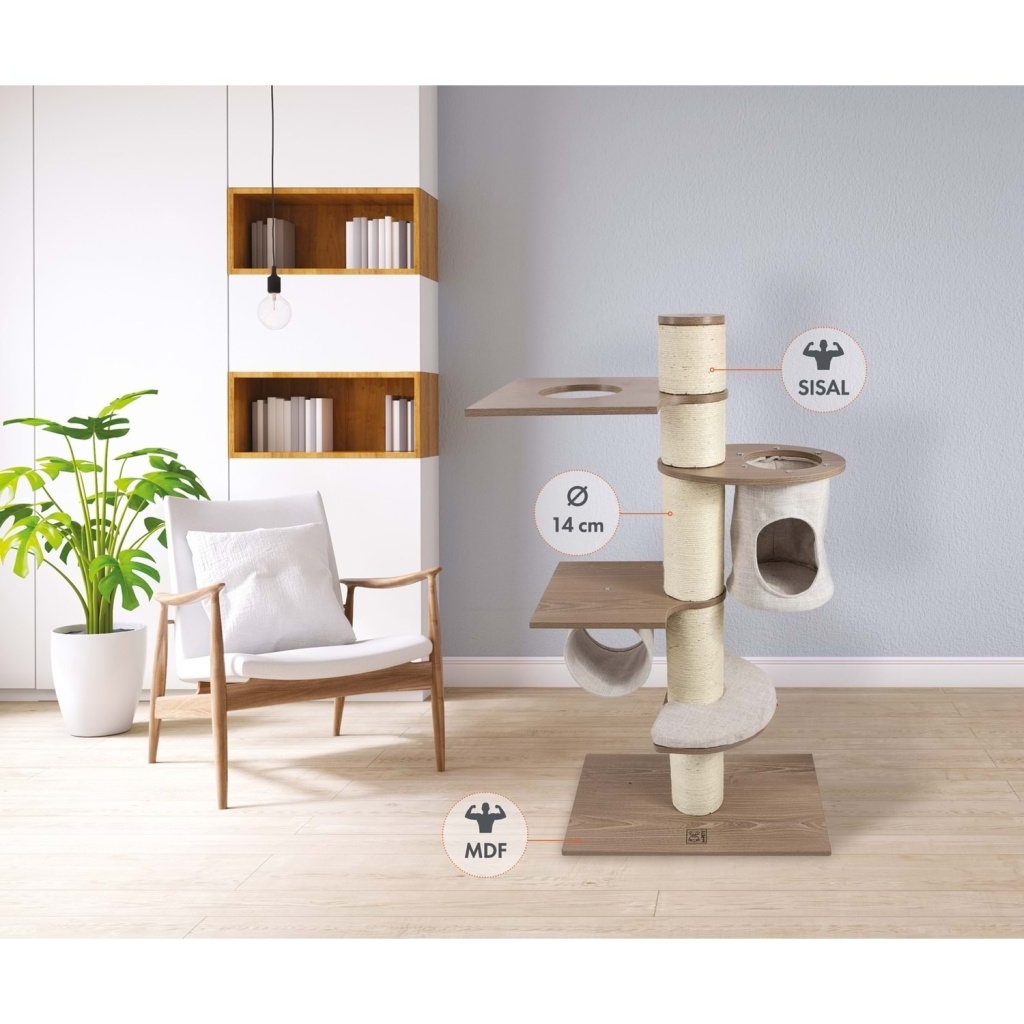 M-Pets Catelite Leonardo Tırmalama Tahtalı Kedi Ağacı 68x40x127cm