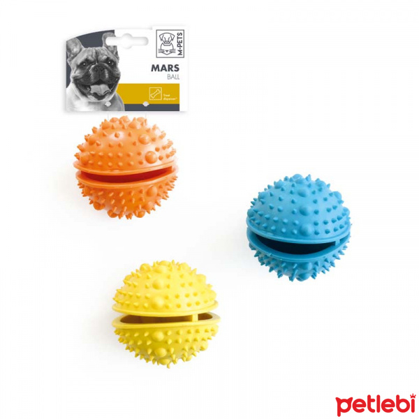 M-Pets Mars Kauçuk Ödül Hazneli Köpek Oyuncağı 8cm (Karışık Renkli)
