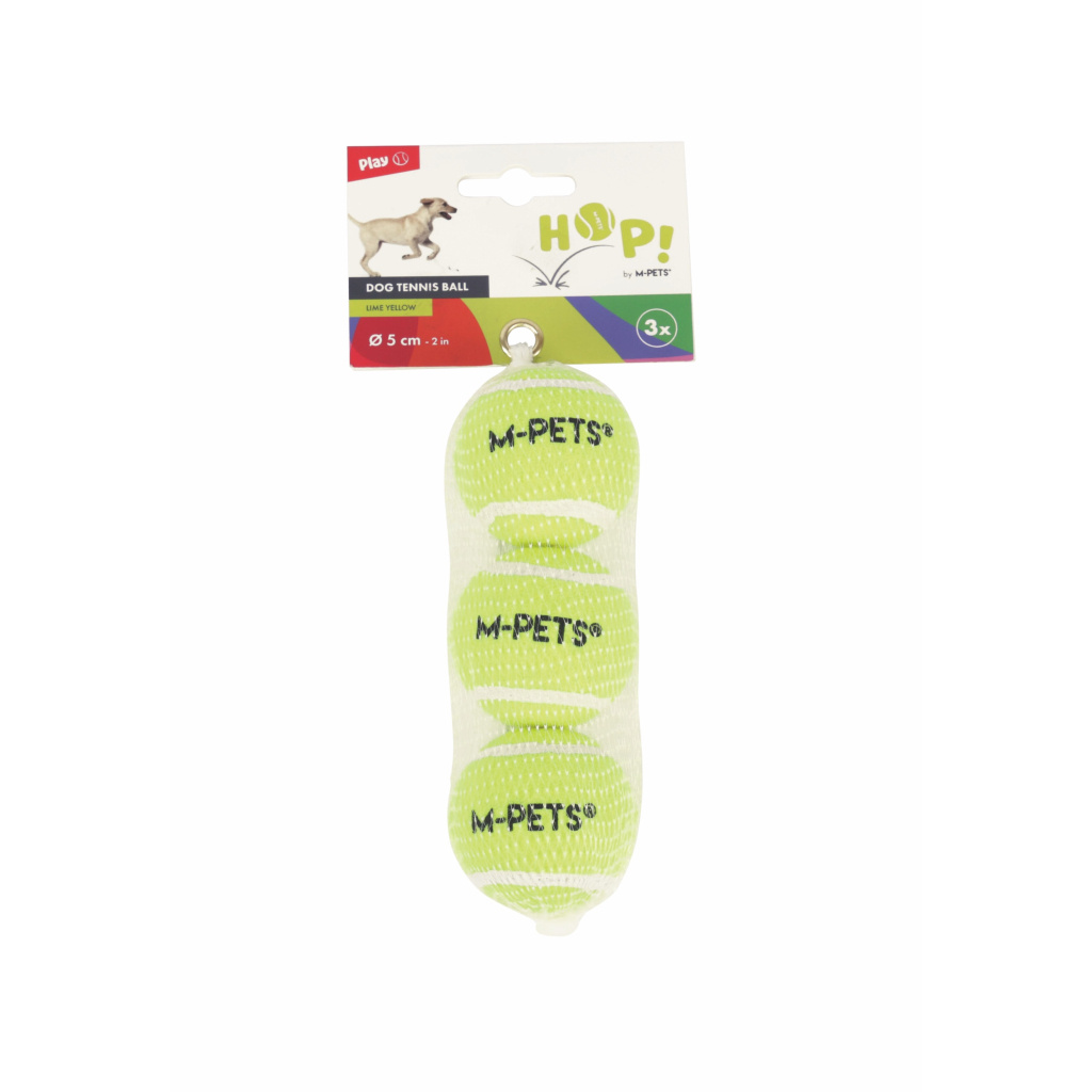 M-Pets Hop Tenis Topu Köpek Oyuncağı 5cm (3'lü) (Sarı)