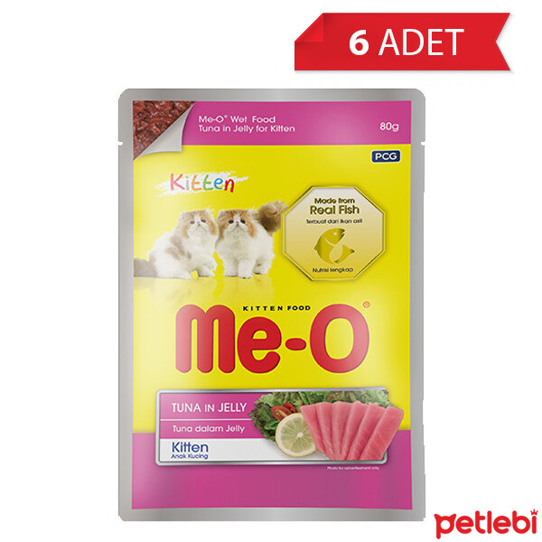 Me-O Jöle İçinde Ton Balıklı Yavru Kedi Konservesi 80gr (6 Adet)