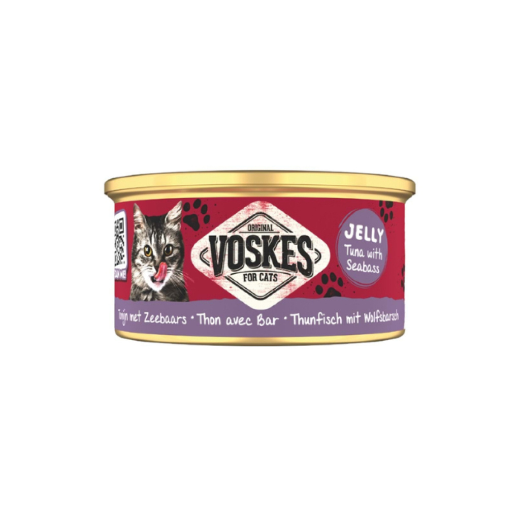 Voskes Jöle İçinde Ton Balıklı ve Levrekli Yetişkin Kedi Konservesi 85gr