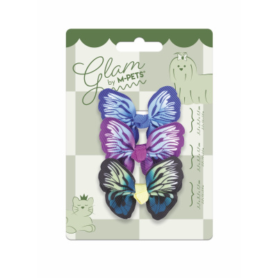 M-Pets Glam Kelebek Şeklinde Kedi ve Köpekler için Aksesuar Toka (Karışık Renkli)