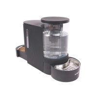 M-Pets Duplo Kedi ve Köpekler için Hazneli Mama ve Su Kabı 6000ml (Siyah)