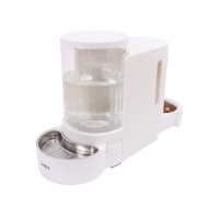 M-Pets Duplo Kedi ve Köpekler için Hazneli Mama ve Su Kabı 6000ml (Beyaz)