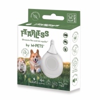 M-Pets Fearless Kedi ve Köpekler için Ultrasonik Pire Ve Kene Kovucu 3,3x1,4x4,6cm (Beyaz)