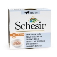 Schesir Sos İçinde Ton Balıklı ve Çipuralı Tahılsız Yetişkin Kedi Konservesi 70gr