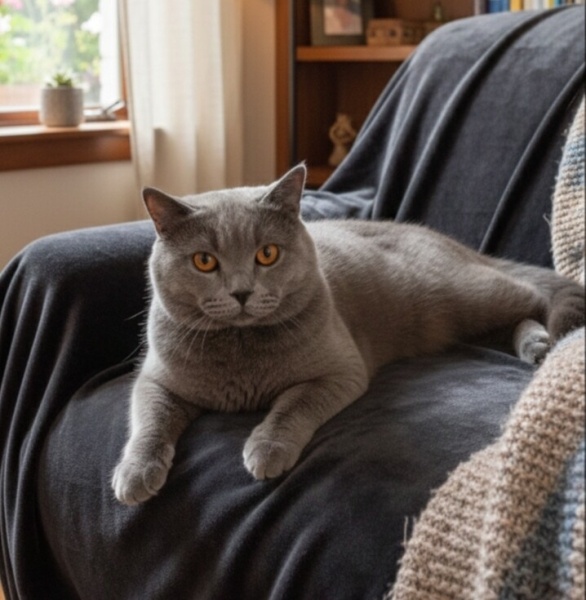 British Shorthair, Kedi  Duman fotoğrafı