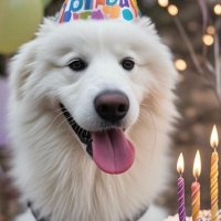Samoyed, Köpek  Bulut fotoğrafı