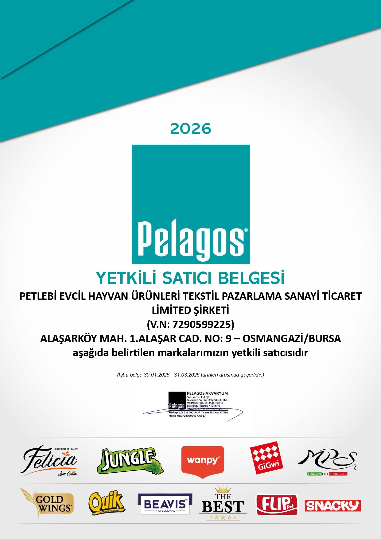 Fit Fly Yetkili Satıcı Belgesi