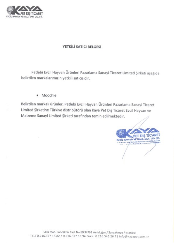 MOOCHIE Yetkili Satıcı Belgesi