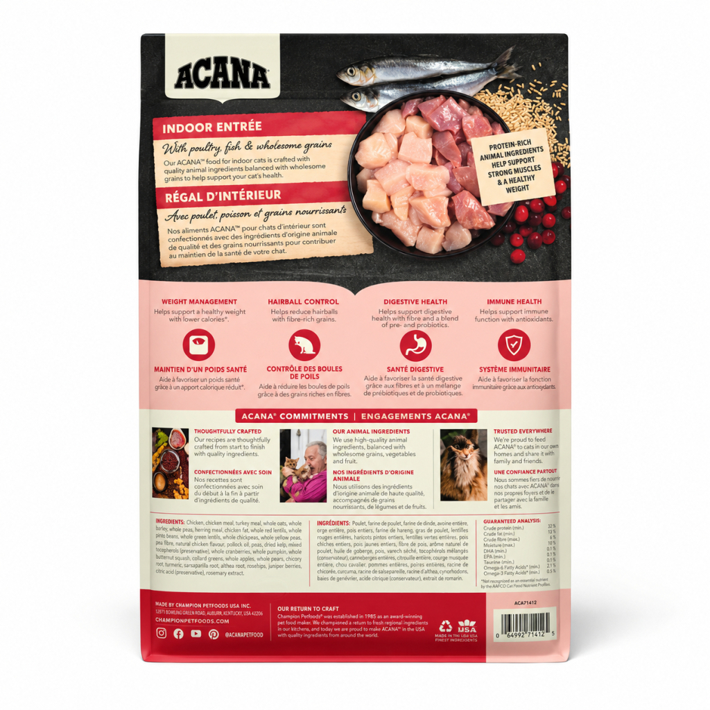 Acana Indoor Entree Tavuklu ve Ringa Balıklı Kısırlaştırılmış Kedi Maması 1,8kg