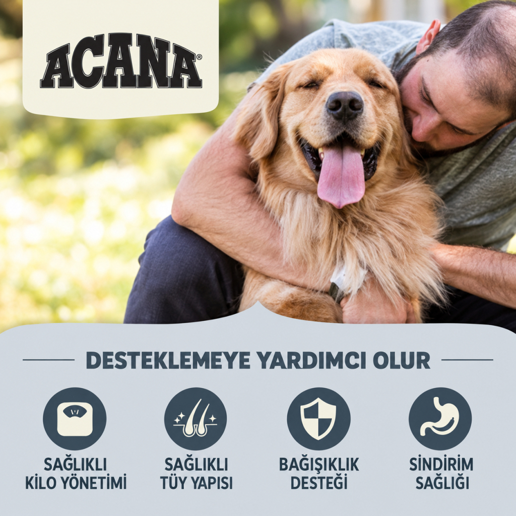 Acana Light&Fit Tavuklu Hindili ve Ringa Balıklı Tahılsız Light Köpek Maması 2kg