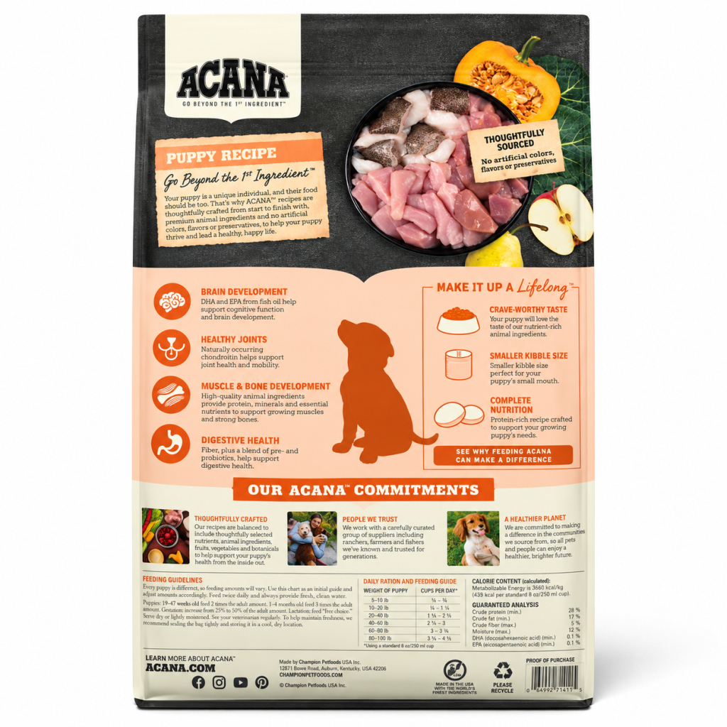 Acana Puppy Tavuklu Hindili ve Ringa Balıklı Tahılsız Yavru Köpek Maması 2kg