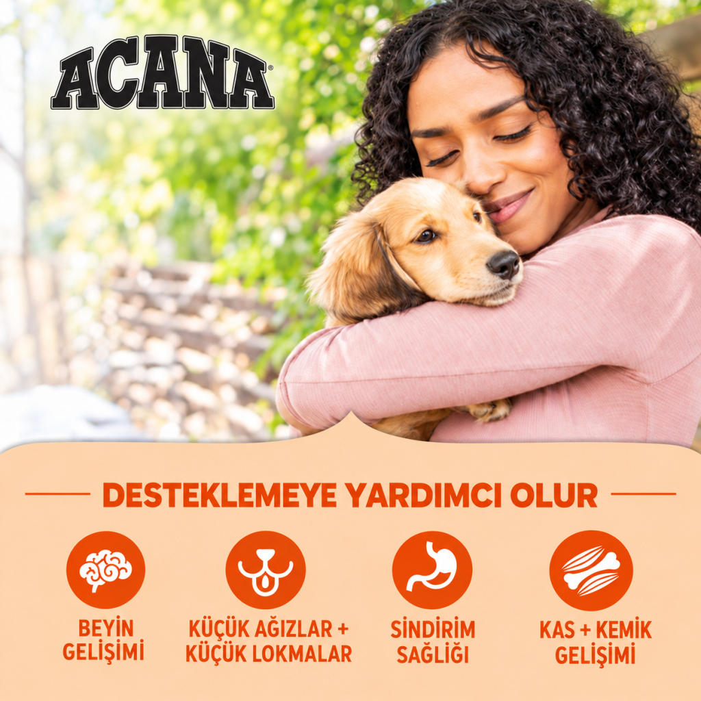 Acana Puppy Tavuklu Hindili ve Ringa Balıklı Tahılsız Yavru Köpek Maması 2kg