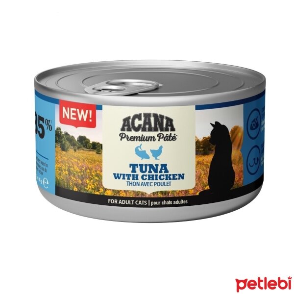 Acana Premium Pate Ton Balıklı ve Tavuklu Ezme Yetişkin Kedi Konservesi 85gr