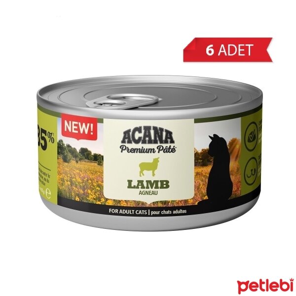 Acana Premium Pate Kuzu Etli Ezme Yetişkin Kedi Konservesi 85gr (6 Adet)