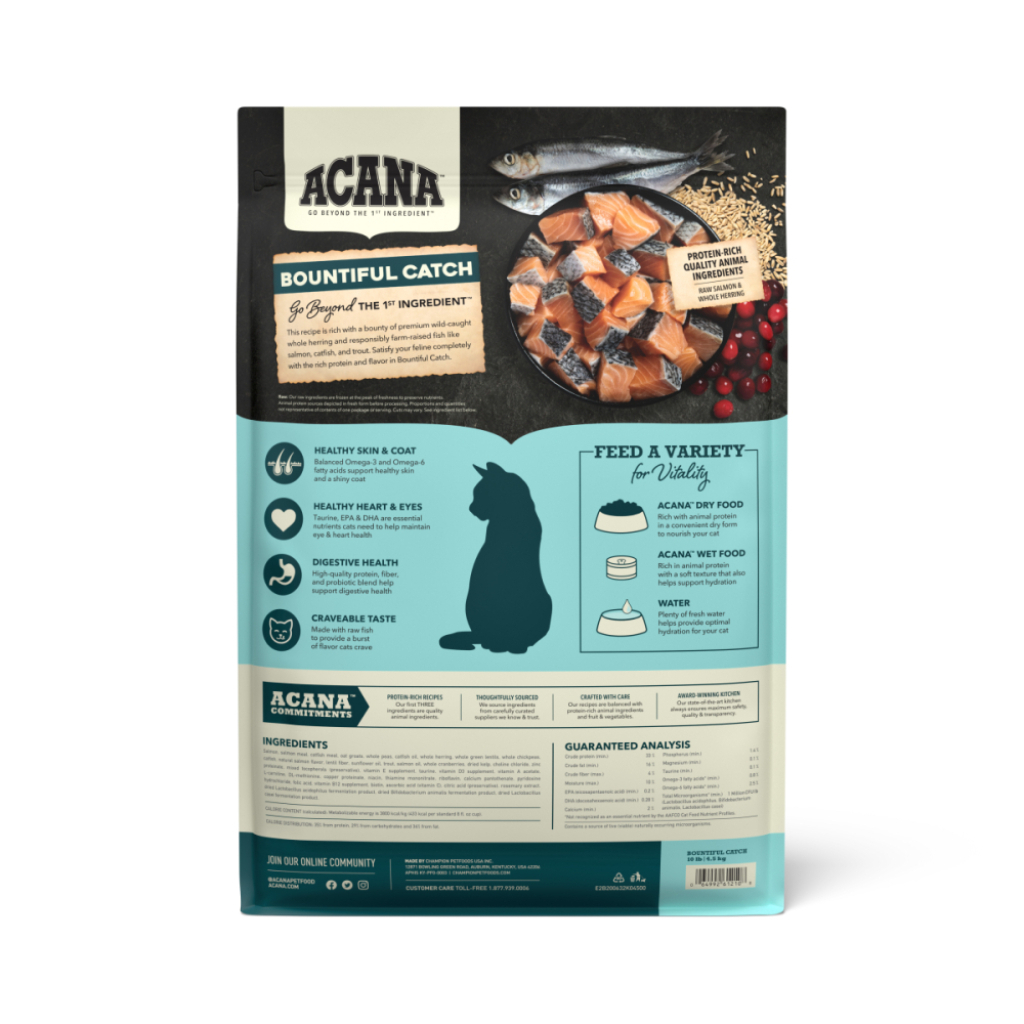 Acana Bountiful Catch Somonlu ve Ringa Balıklı Tahılsız Yetişkin Kedi Maması 1,8kg