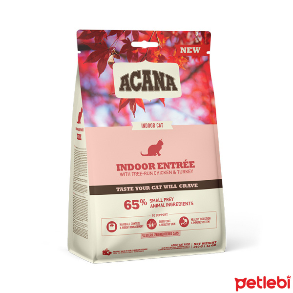 Acana Indoor Entree Hairball Control Tavuklu ve Hindili Kısırlaştırılmış Kedi Maması 340gr