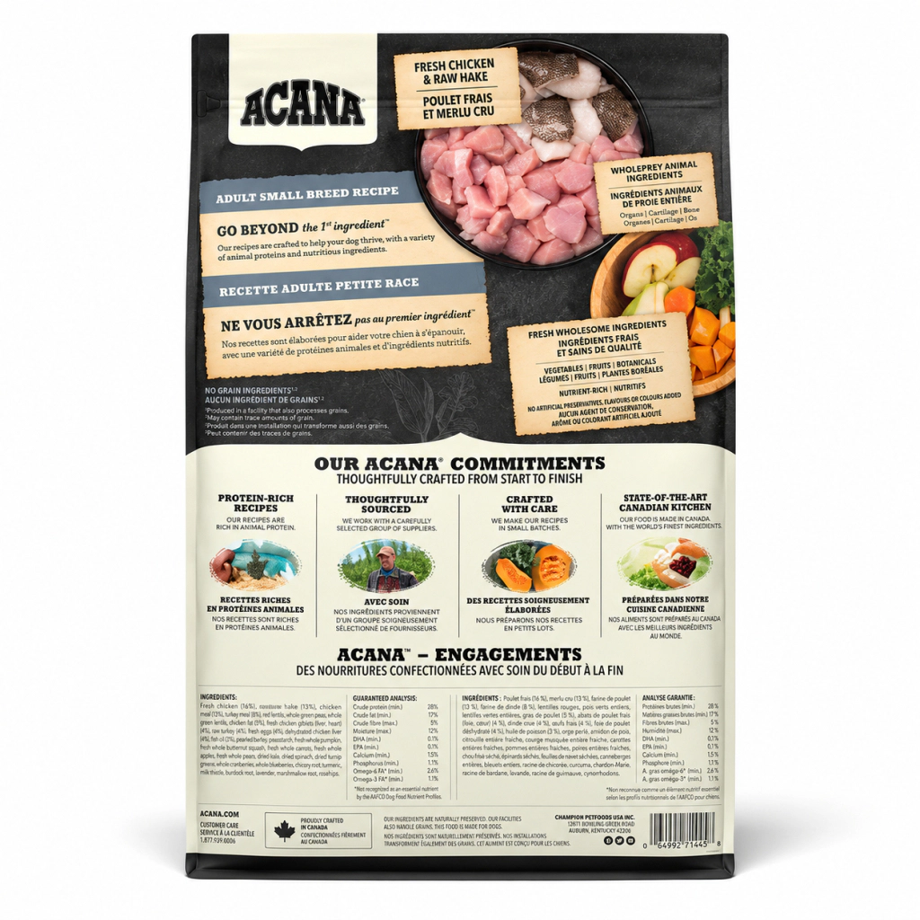 Acana Small Adult Tavuklu Hindili ve Ringa Balıklı Küçük Irk Tahılsız Yetişkin Köpek Maması 2kg