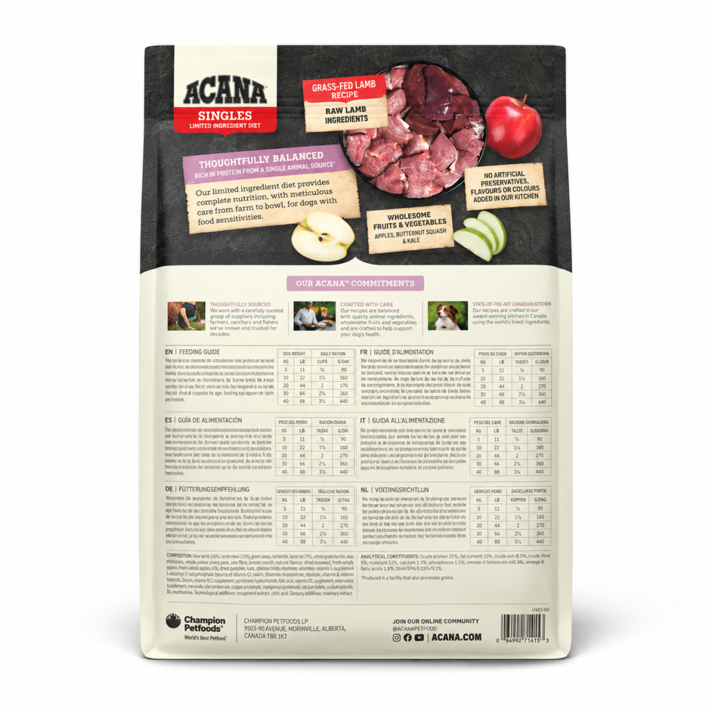 Acana Grass-Fed Lamb Mono Protein Kuzu Etli Tahılsız Köpek Maması 2kg