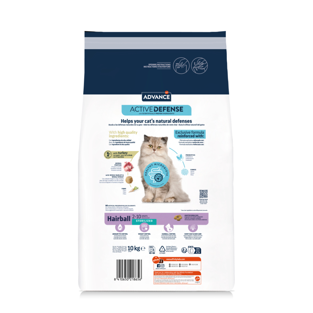 Advance Hairball Sterilized Tüy Yumağı Önleyici Hindili Kısırlaştırılmış Kedi Maması 1,5kg