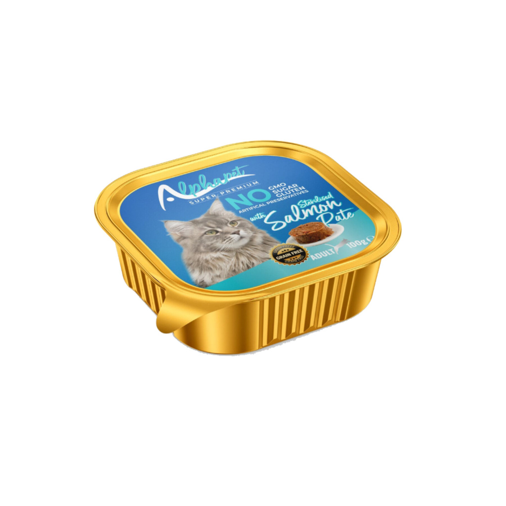 Alphapet Somon Balıklı Ezme Kısırlaştırılmış Kedi Konservesi 100gr
