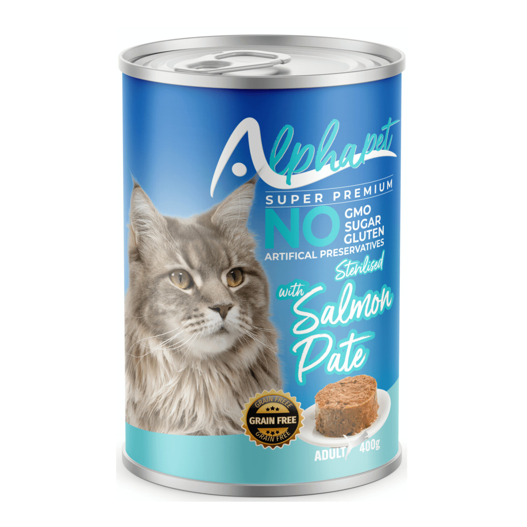 Alphapet Somon Balıklı Ezme Kısırlaştırılmış Kedi Konservesi 400gr
