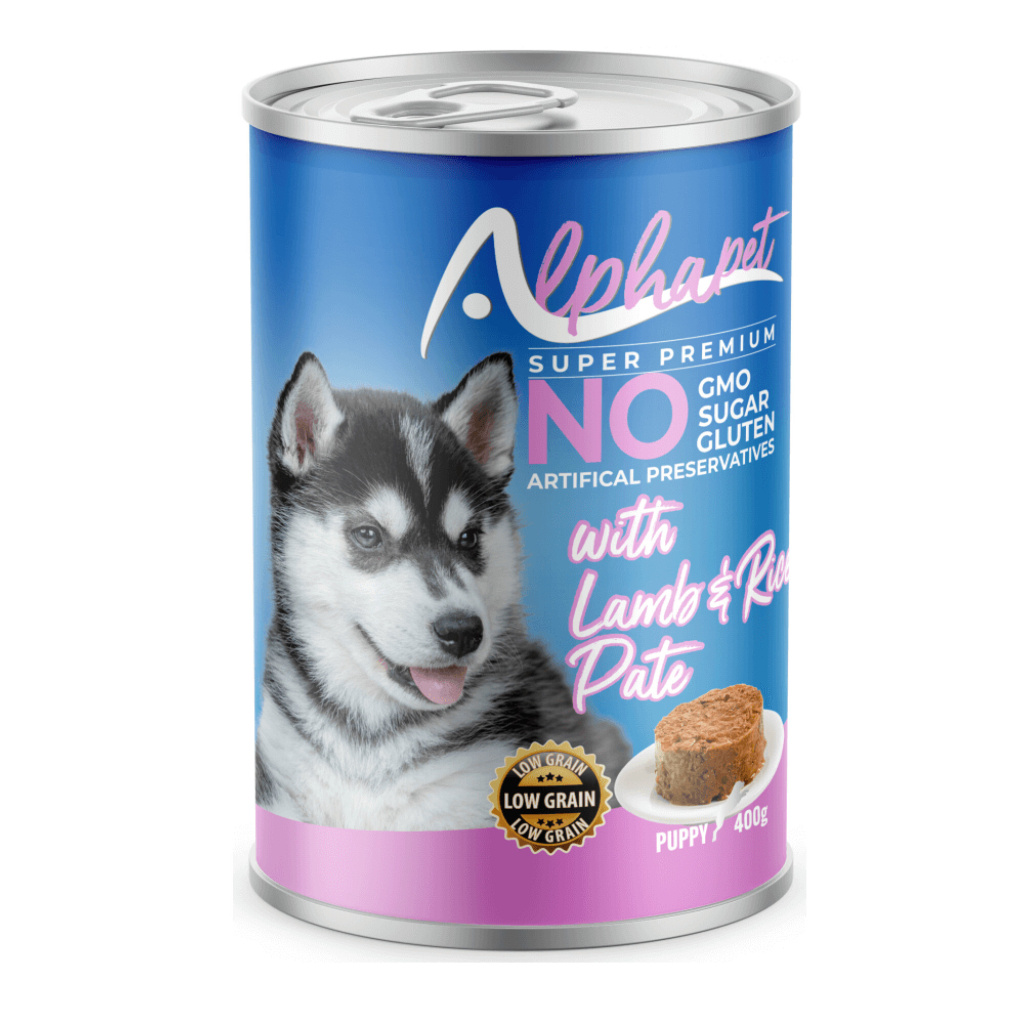 Alphapet Kuzu Etli ve Pirinçli Ezme Yavru Köpek Konservesi 400gr
