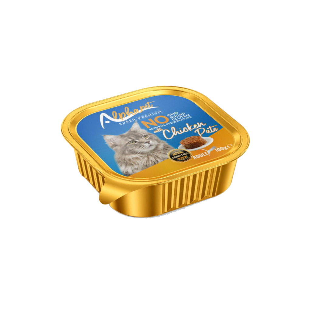 Alphapet Tavuk Etli Ezme Yetişkin Kedi Konservesi 100gr