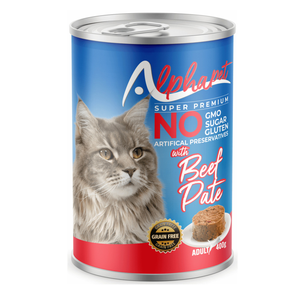 Alphapet Sığır Etli Ezme Yetişkin Kedi Konservesi 400gr