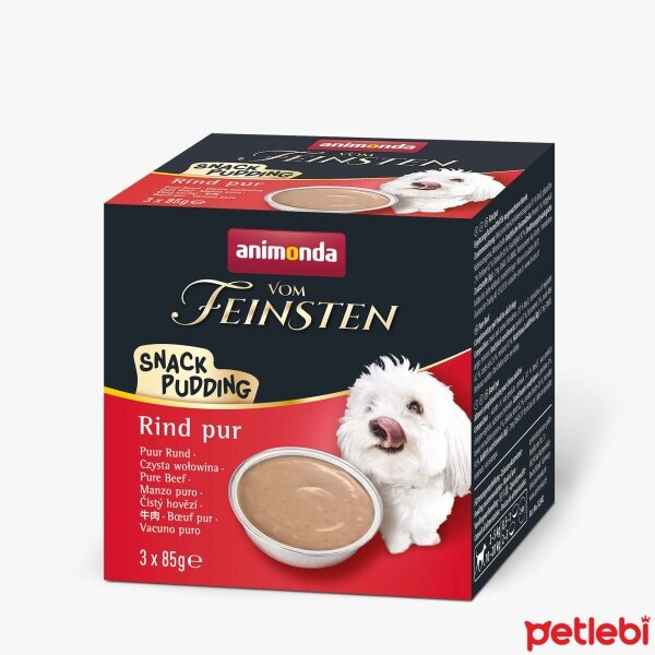 Animonda Vom Feinsten Snack Pudding Biftekli Yetişkin Köpek Pudingi 255gr (3'lü)