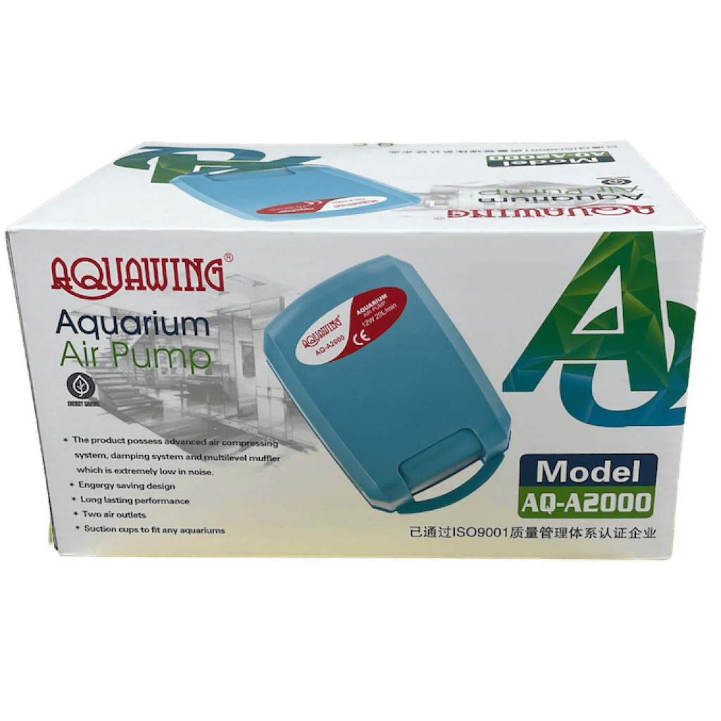 AQUAWING AQ-A2000 Çift Çıkışlı Akvaryum Hava Kompresörü 12W
