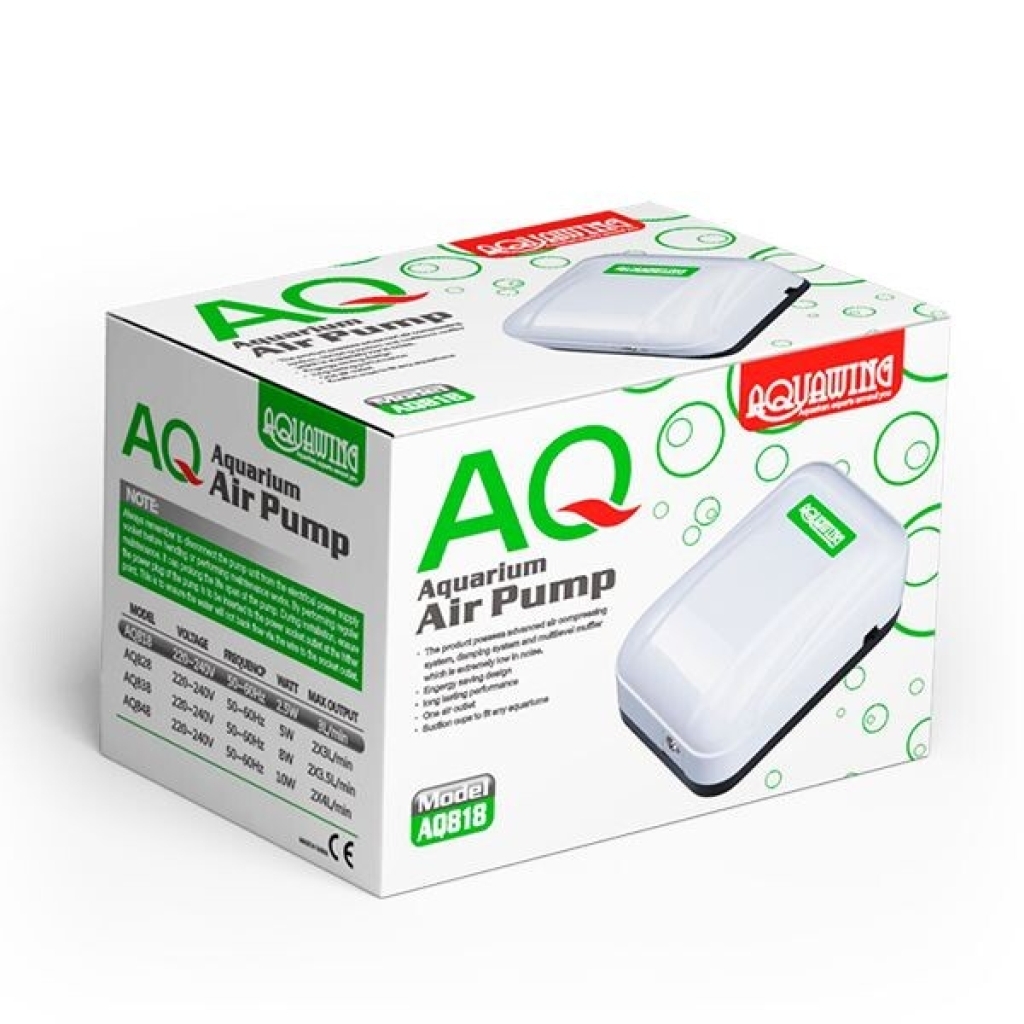 AQUAWING AQ818 Tek Çıkışlı Akvaryum Hava Motoru 180L/S