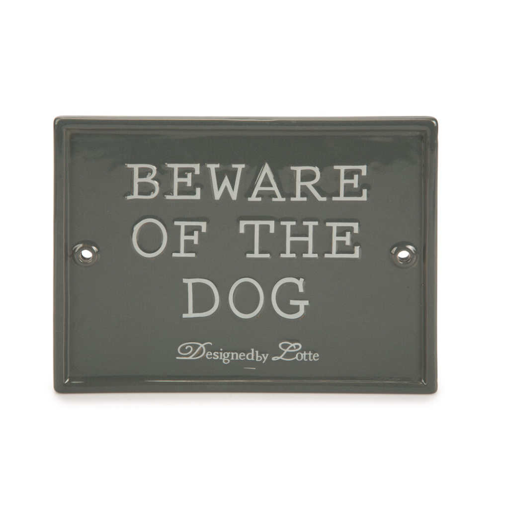 Beeztees Dbl Dikkat Köpek Var Uyarı Tabelası 20x16cm (Gri)