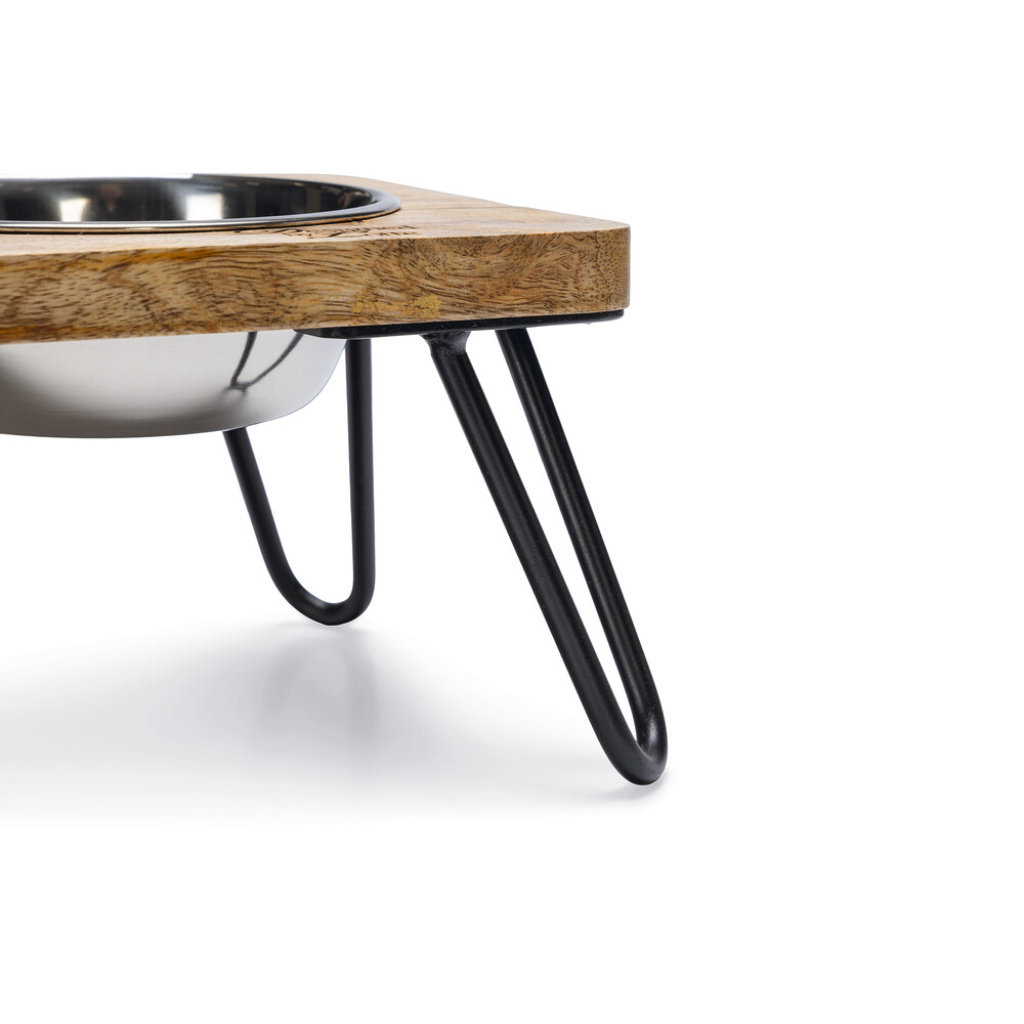 Beeztees Dbl Paslanmaz Çelik Kedi İkili Mama ve Su Kabı 31x16x10cm