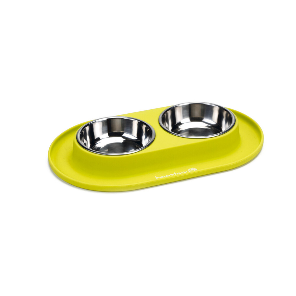 Beeztees Paslanmaz Çelik İkili Köpek Mama ve Su Kabı 2x125ml
