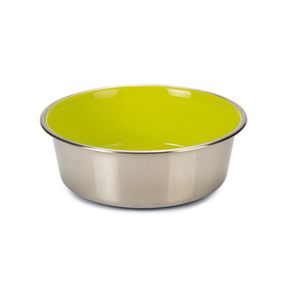 Beeztees Paslanmaz Çelik Köpek Mama Su Kabı 1,9lt (Sarı)
