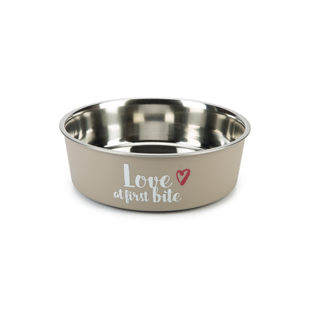 Beeztees First Bite Paslanmaz Çelik Köpek Mama Su Kabı 2000ml (Gri)