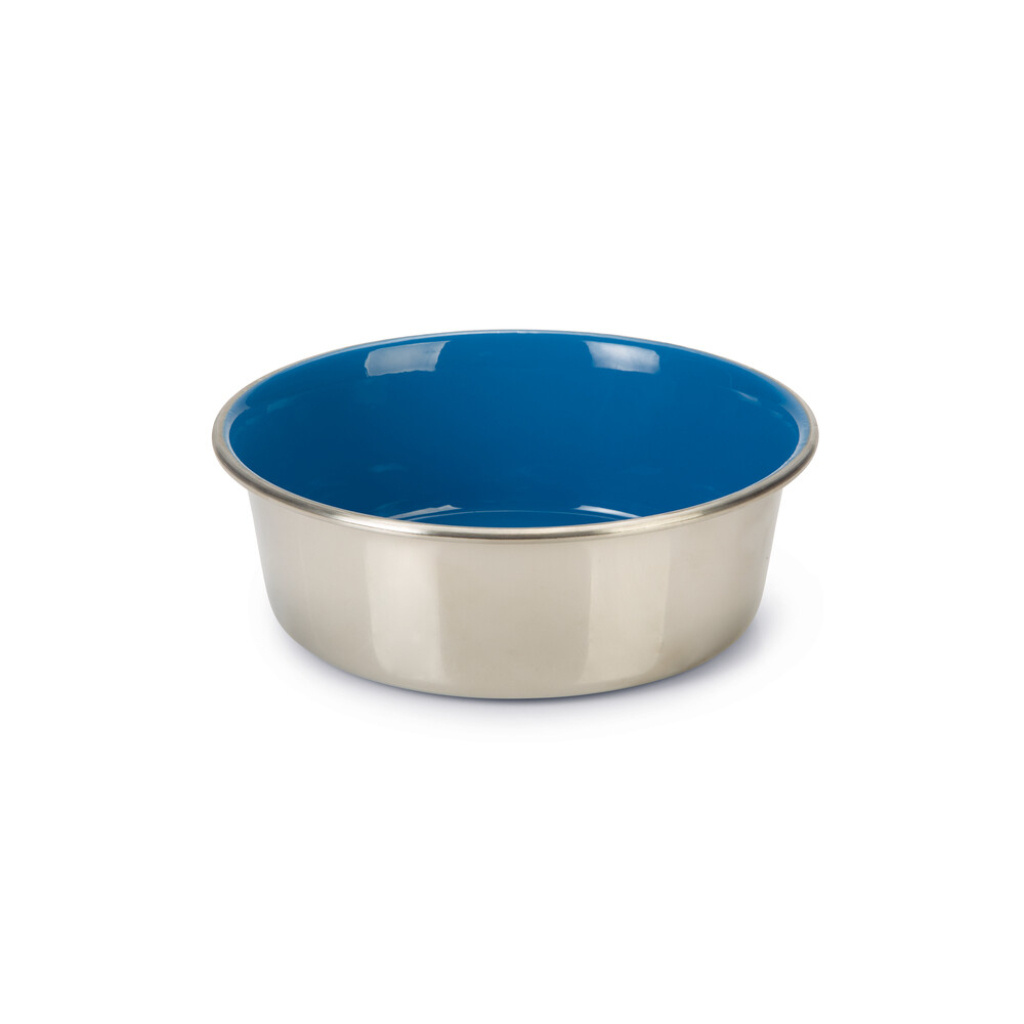 Beeztees Talents Paslanmaz Çelik Köpek Mama Su Kabı 940ml (Mavi)