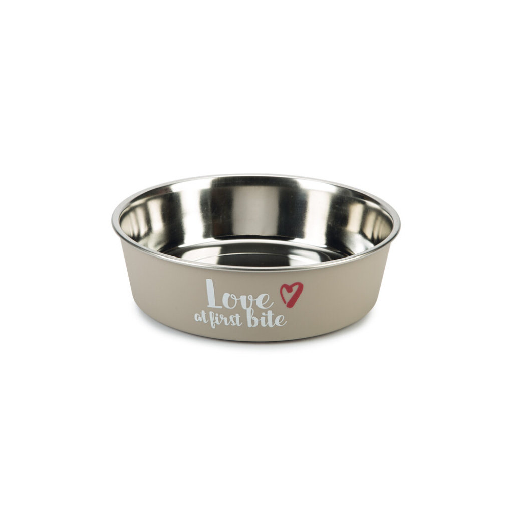 Beeztees Paslanmaz Çelik Köpek Mama Su Kabı 1500ml (Gri)