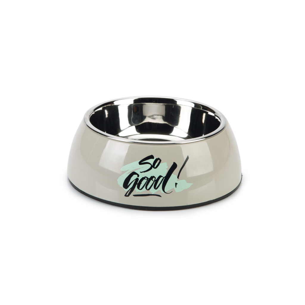 Beeztees Paslanmaz Çelik Köpek Mama Su Kabı 350ml (Gri)