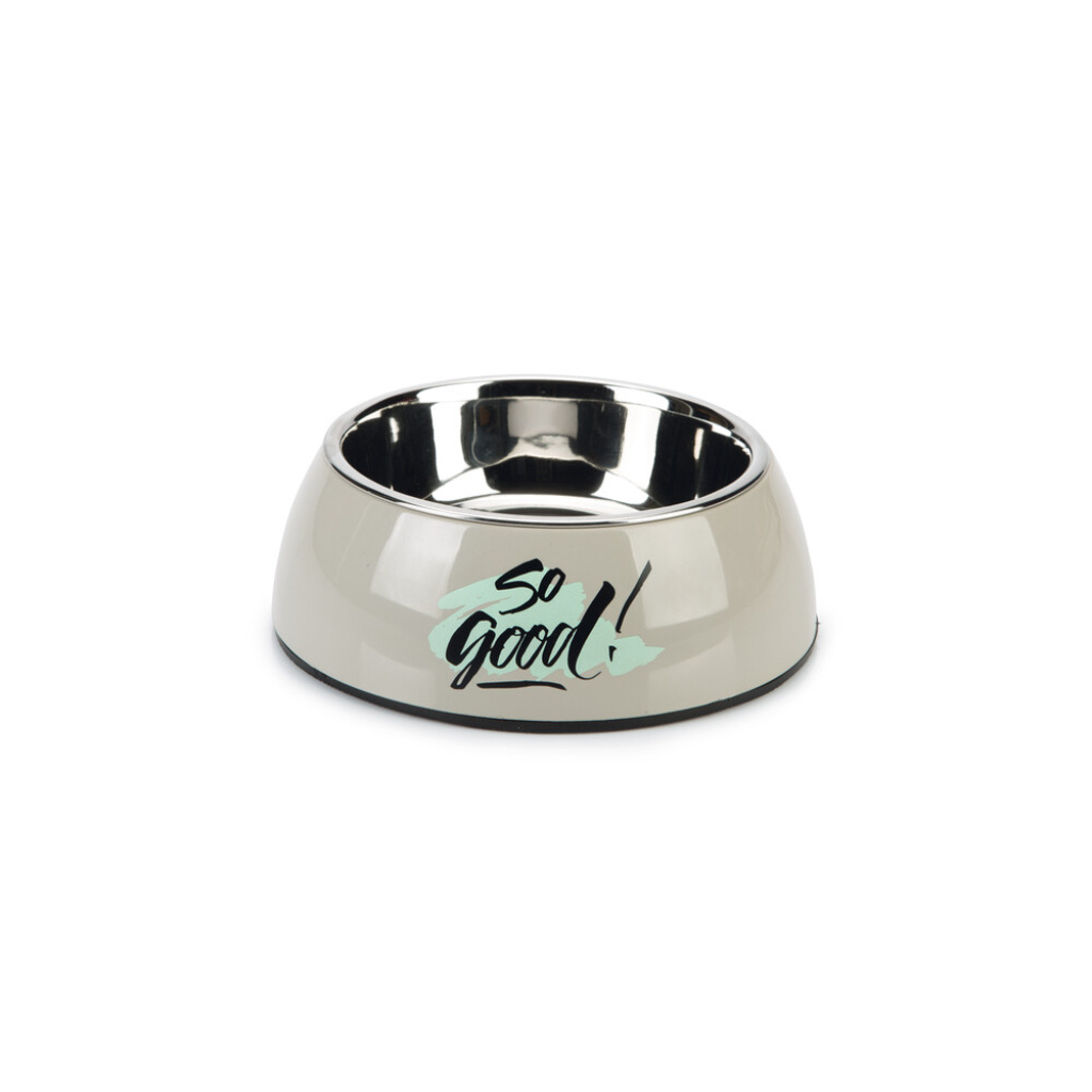 Beeztees Paslanmaz Çelik Köpek Mama Su Kabı 160ml (Gri)
