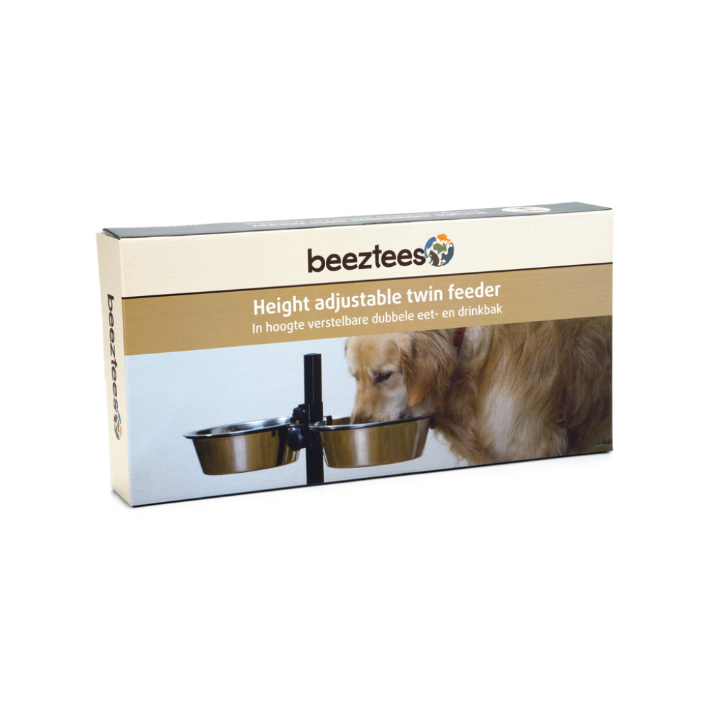 Beeztees Paslanmaz Çelik Ayaklı Köpek İkili Mama Su Kabı 2x2,5lt