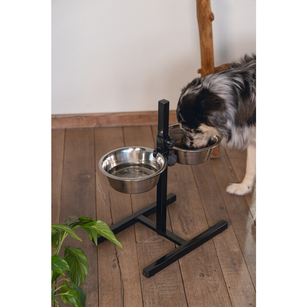 Beeztees Paslanmaz Çelik Ayaklı Köpek İkili Mama Su Kabı 2x2,5lt